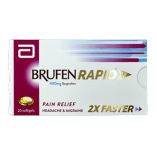 Brufen Rapid (400mg Ibuprofen) 2xFaster 20 Softgels _ Abbott
