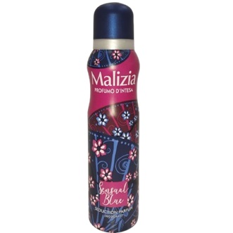 Sensual Blue Seduction Deodorant Spray for Women 150ml _ Malizia