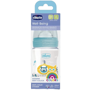 Well-Being Feeding Bottle 0M+ 150ml Colors Blue _ Chicco